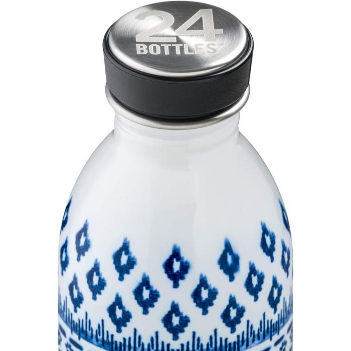 Пляшка для води 24Bottles Urban 500 мл, синьо-біла, нержавіюча сталь, для щоденного використання
