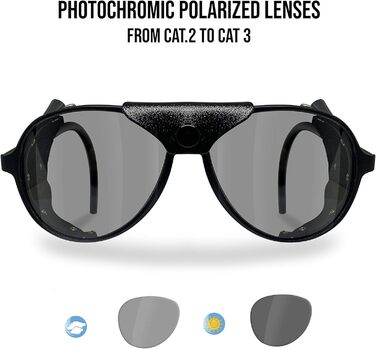 Окуляри BERTONI Polarized Glacier ALPS, Італія (Чорний - Фотохром)