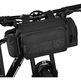 Велосипедна сумка BraveHawk OUTDOORS на кермо, тактична поясна сумка з водостійкого нейлону 900D, багатофункціональна, міцна, MOLLE, для велосипеда та туризму, велика