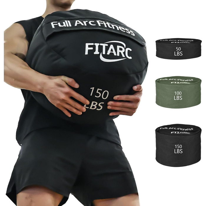 Тренувальний мішок Fitarc Sandbag 150 фунтів, без піску, чорний