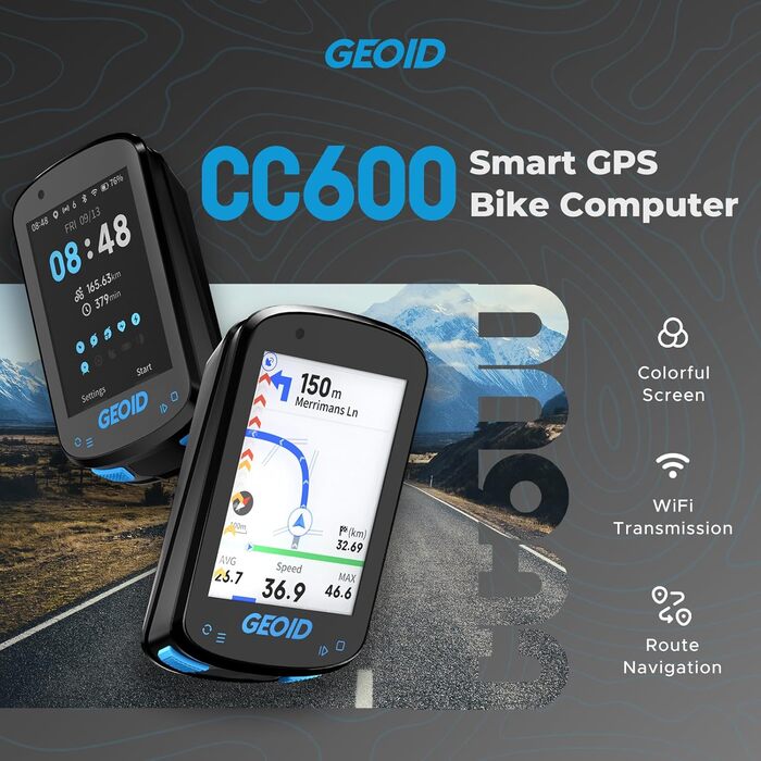 Велокомп'ютер Geoid CC600, кольоровий дисплей 2,4