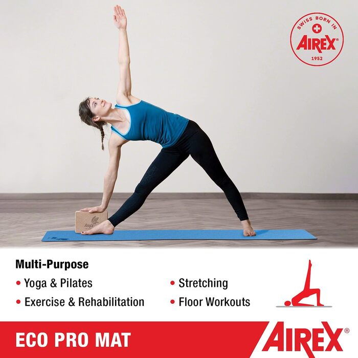 Килимок для йоги Airex Eco Grip (антрацит)