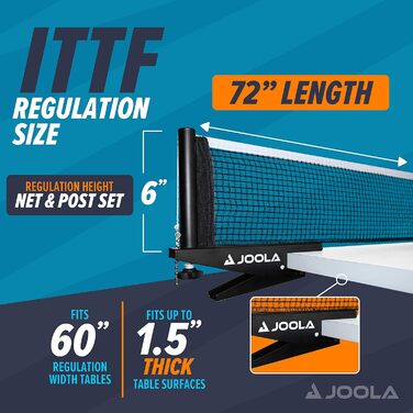 Набір сіток для настільного тенісу JOOLA Premium - портативний, 182,9 см