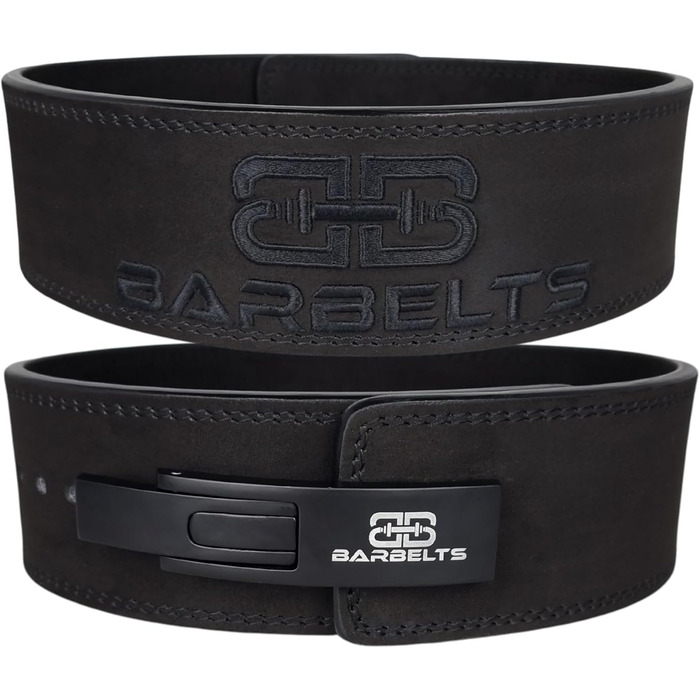 Пояс для пауерліфтингу Barbelts, 10 мм, 100% шкіра, важкоатлетичний ремінь з важільною пряжкою для силових тренувань