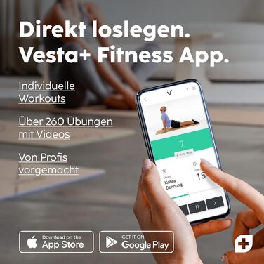 Килимок для йоги Vesta Cork TPE Fitness App - Екологічний корковий килимок для йоги для плюса вашого тренування - Переможець тесту серед коркових килимків Йога як килимок для йоги Пробка, спортивний килимок Пробка та килимок для фітнесу Cork Compass Sky (