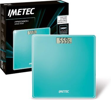 Електронні ваги Imetec Precision ES13 200 для зважування людей, LCD-дисплей, загартоване скло, до 180 кг, батарейки в комплекті