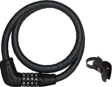 Велосипедний тросовий замок ABUS Steel-O-Flex Tresorflex 6615C із кодовим механізмом, сталевий ланцюг у броньованій оплітці, рівень безпеки 5, з кріпленням SCMU