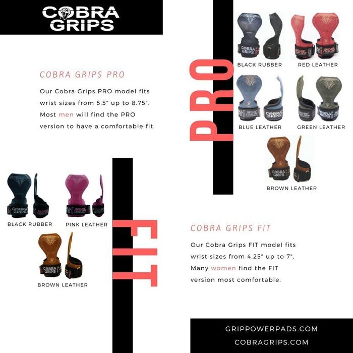 Рукавички Cobra Grips V2 Lifting Grips (Pro чорна шкіра)