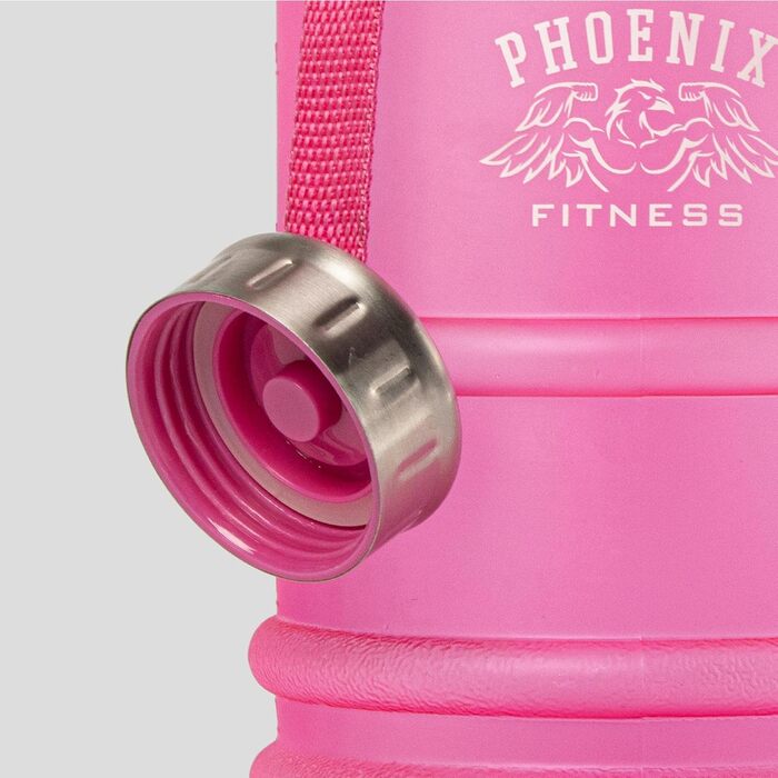 Пляшка для води Phoenix Fitness Unisex, прозора, 2,2 л (Троянда)