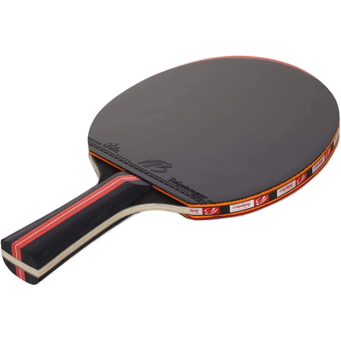 Ракетки для настільного тенісу, Amaza Professional Table Tennis Set, 2 ракетки для настільного тенісу 3 м'ячі для настільного тенісу для любителів, початківців, експертів (7 шарів деревини тополі Висока еластична губка 2 мм) Червоний