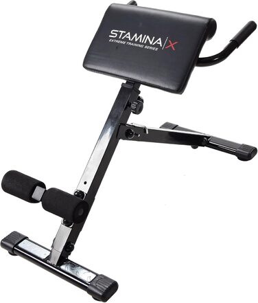 Скам'я для гіперекстензії Stamina X, регульована, для пресу, спини та корпусу, фітнес, тренування вдома