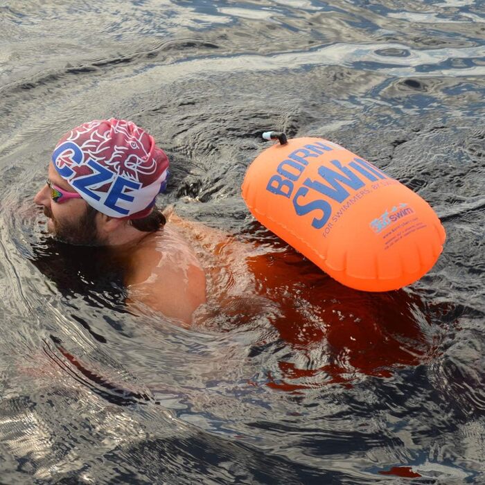 Буй буксирувальний унісекс BornToSwim, захисний помаранчевий (28x49 см)