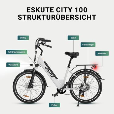 Електровелосипед ESKUTE C100, 26