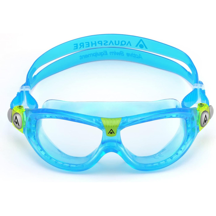 Маска Aqua Sphere Seal Kid 2, прозорі лінзи, бірюзова оправа