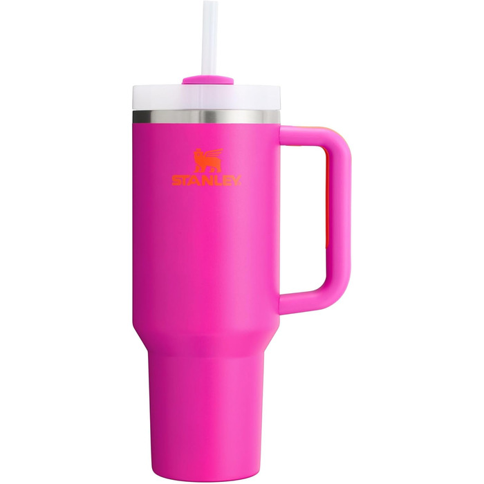 Термокружка STANLEY Quencher H2.0 1,2 л з кришкою та трубочкою, вакуумна, нержавіюча сталь, для води, чаю, кави, смузі, Vivid Violet
