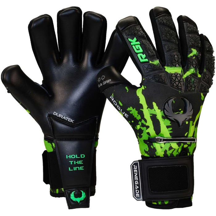 Воротарські рукавички Renegade GK Rogue Limited Edition з фингерсейвом, 4+3 мм Giga Grip, розміри 6-11, рівень 4+, для чоловіків, дорослих та дітей