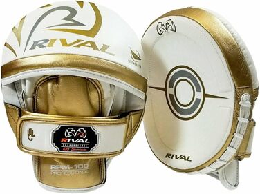 Боксерські рукавички Rival Pro RPM100 білозолоті, для тренувань і змагань