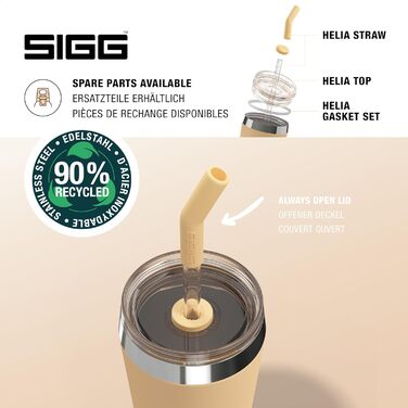 Кружка SIGG Helia, 0,45/0,6 л, без BPA, нерж. сталь, персик