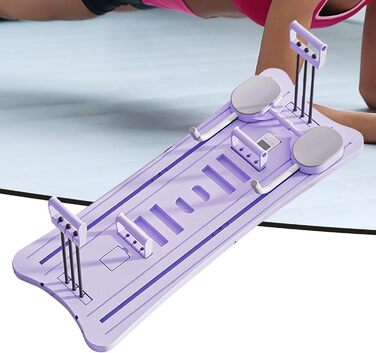 Дошка для пілатесу Smileshiney для дому, Pilates Glide Board-Дошка для вправ Pilates Glide Багатоцільовий самокат, складаний тренажер для домашніх тренувань Core для формування всього вашого тіла (фіолетовий)