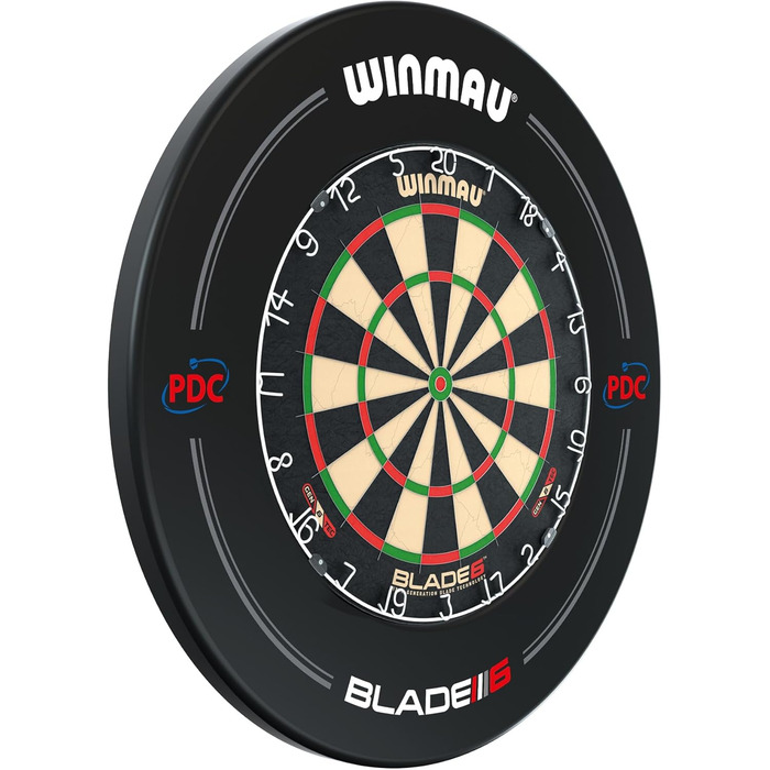 Набір дартбордів WINMAU Blade 6 зі світлодіодною, об'ємною та очеською лінією