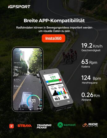 Велокомп'ютер iGPSPORT iGS630S GPS, 2.8'', 16 ГБ, BLE5.0/ANT, IPX7