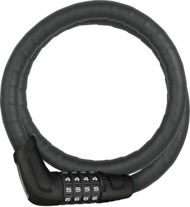 ABUS Steel-O-Flex Tresorflex 6615C - велосипедний тросовий замок із сталевим панциром, кодовий, з кріпленням SCMU, рівень безпеки 5