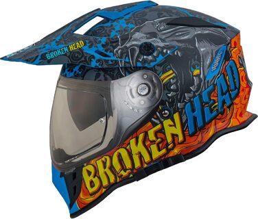 Мотокросовий шолом Broken Head VX2 з козирком і сонцезахисною лінзою, розмір XS (53-54 см), Tigris VX2