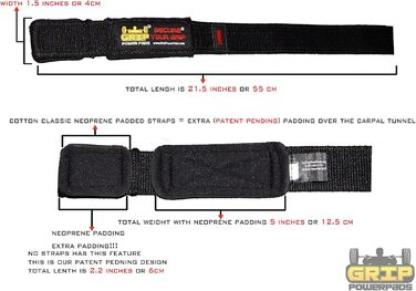 Підйомні ремені з неопреном, обгортання на зап'ястя, підтримка хвата
