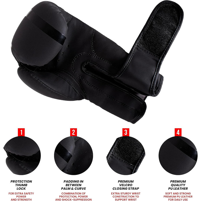 Дитячі боксерські рукавички PSS Black Series зі шкіри, 4-8oz, для хлопчиків та дівчат 3-14 років, для боксу, муай тай, кікбоксингу, чорні, червоні, зелені, рожеві, фіолетові