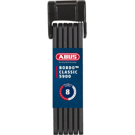ABUS Bordo Classic 5900/90 ST – складаний велосипедний замок із загартованої сталі з чохлом, рівень безпеки 8