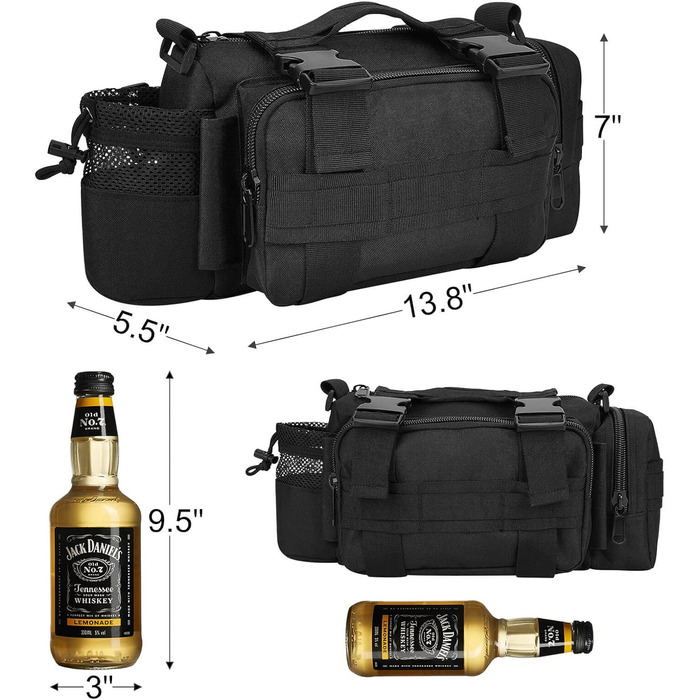 Велосипедна сумка BraveHawk OUTDOORS на кермо, тактична поясна сумка з водостійкого нейлону 900D, багатофункціональна, міцна, MOLLE, для велосипеда та туризму, велика
