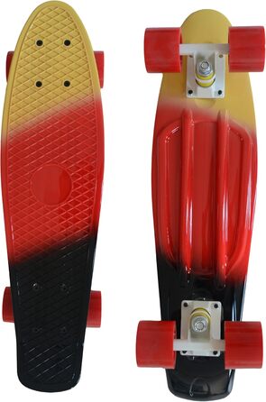 Міні-скейтборд MUWO Cruiser Penny Board, PU колеса, 55 см, червоний