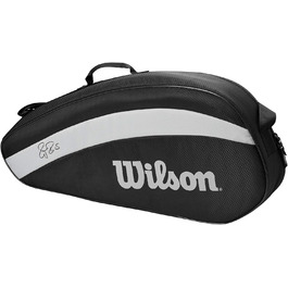 Тенісна сумка Wilson Roger Federer Team Wilson Racquet Bag Feded Team, до 3 ракеток, чорна/біла, WR8005801001