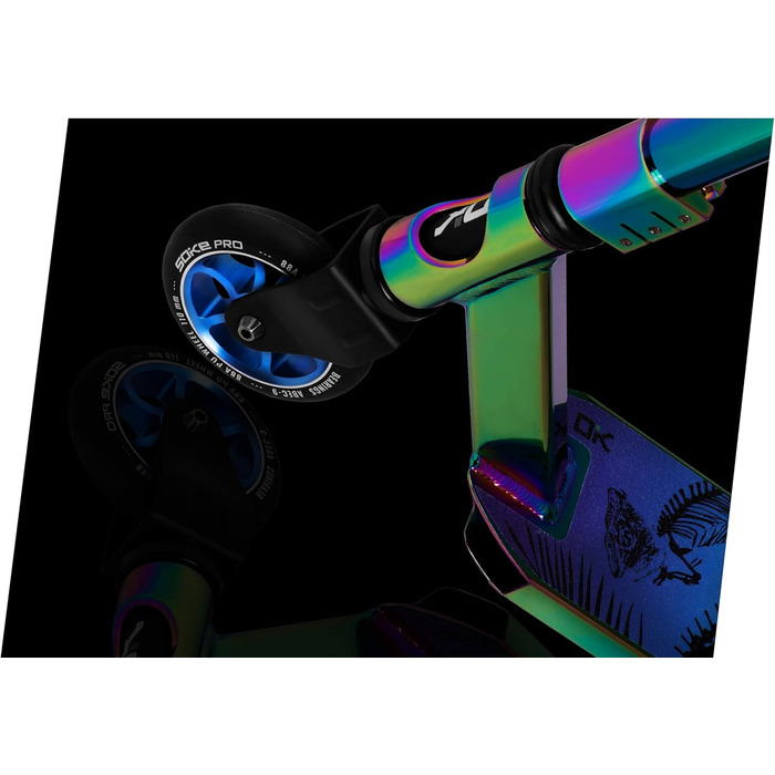 Трюковий самокат SOKE PRO Street Neo Chrome Kick Scooter з кульковим підшипником ABEC 9 Самокат Скутер для дорослих та дітей SOKE