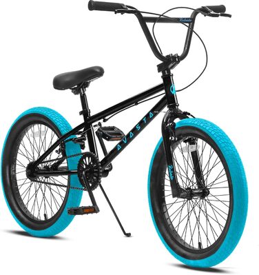 Дитячий велосипед AVASTA Freestyle BMX Bike для дітей від 5 років і початкового рівня кілька кольорів (Black & Blue, Rubato 18'')