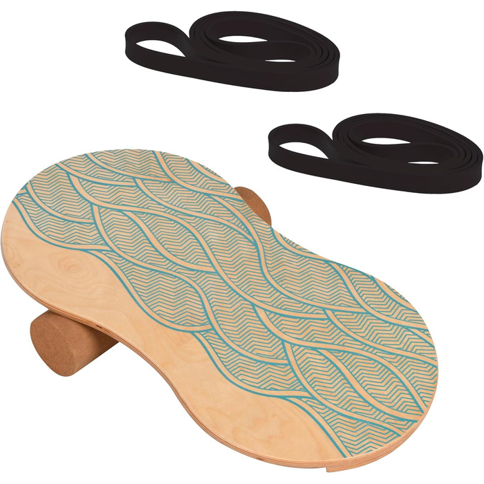 Набір Woodboard Balance Board Maple & Cork для тренування координації