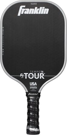 Професійні ракетки для піклболу Franklin Sports FS Tour із сирого вуглецевого волокна T700, затверджені USA Pickleball, цілісний корпус, епоксидне покриття, моделі Dynasty і Tempo, 14/16 мм, сірий, синій, рожевий
