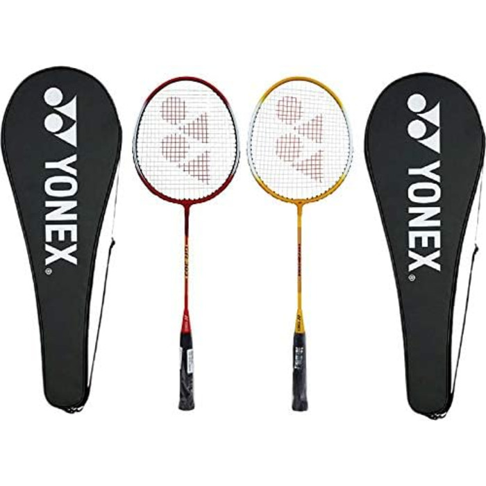 Набір ракеток Yonex GR 303, 2 шт. (жовтий/червоний) з покриттям