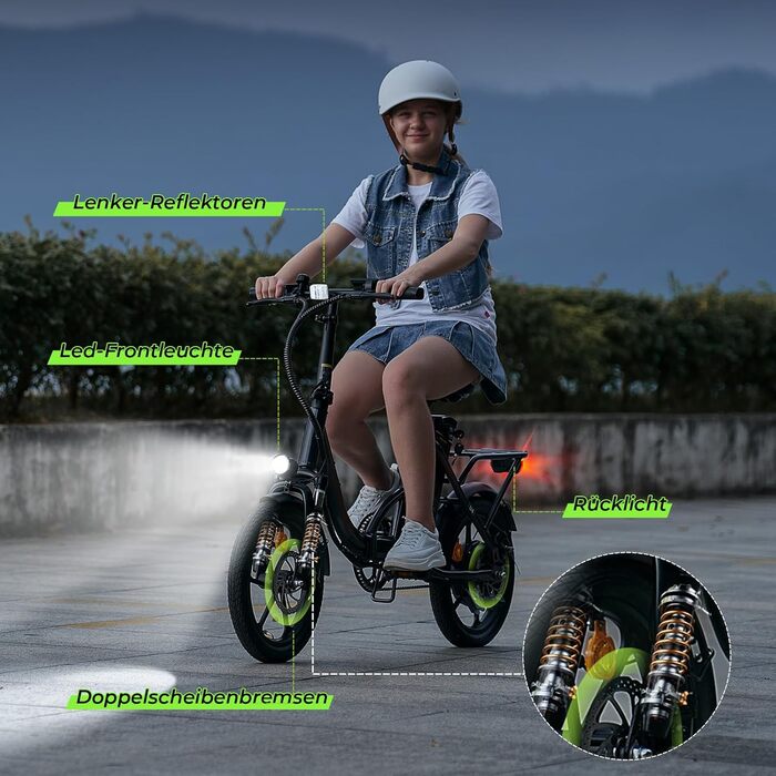 Велосипед Finbike E-bike 16 Fat Tire, акум. 10.4Ah, 4 режими, 88 км