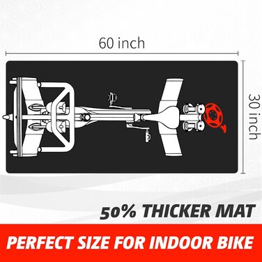 Килимок для велотренажера Peloton Bike/Bike Plus, 6 мм, захист підлоги, для дому