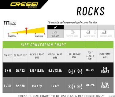 Набір трубок Cressi Kids для дітей 3-10 років - Rocks, S/M, EU 26/32