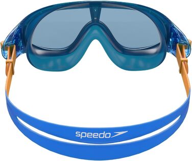 Маска Speedo Junior Biofuse Rift, антифог, синій/помаранчевий, One size