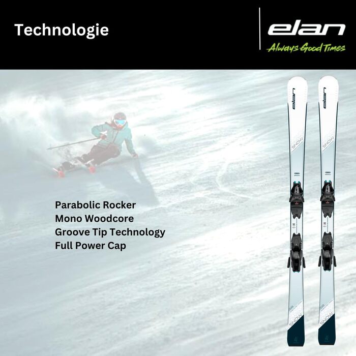 Лижі Elan Snow White 146см з кріпленням EL9.0 Grip Walk Z2,5-9