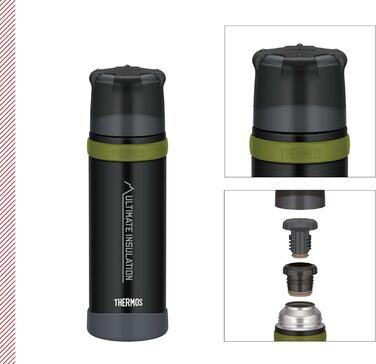 Пляшка Thermos Mountain 0,9 л, нерж. сталь, 24 год гарячого/холодного