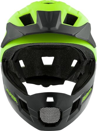 Дитячий велошолом Alpina Rupi Fullface знімний підборіддя, регульований, для MTB, легкий і безпечний, вентиляція, матовий Be Visible