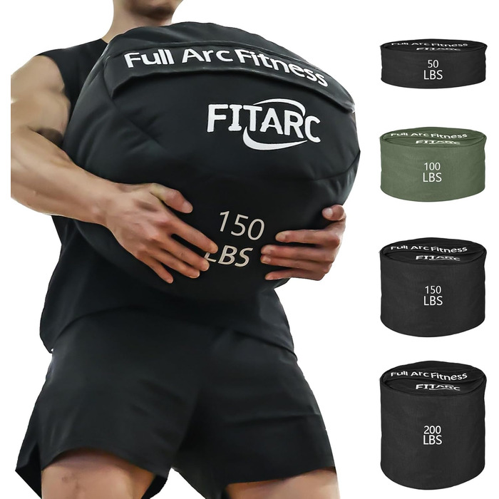 Тренувальний мішок Fitarc Sandbag 150 фунтів, без піску, чорний