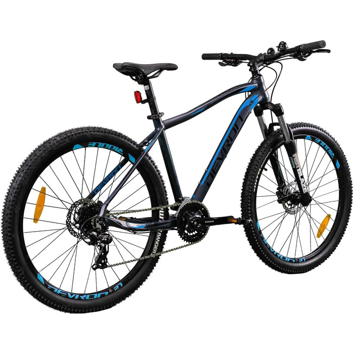 Гірський велосипед Devron Riddle RM1.7 для чоловіків - Alu Hardtail, 27,5 дюймів, himano 3x8, гідравлічний Cheibenbreme, чотиристоронній MTB для пригод (сірий, L)