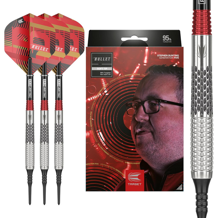 Набір дротиків Stephen Bunting G5 95% вольфрам, м'який наконечник (18 г)