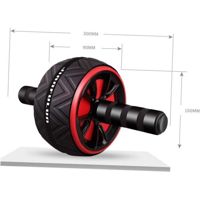 Тренажери WOONEKY Abdominal Wheel, чорні, 30x16 см - аксесуари для преса