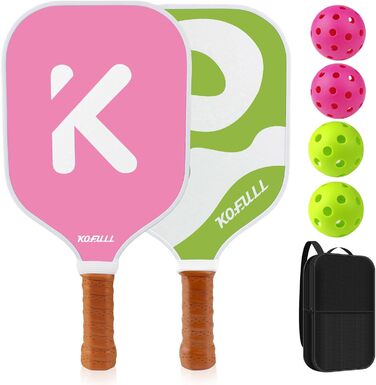 Набір Pickleball: 2 весла скловолокно, 4 м'ячі, сумка, подарунки